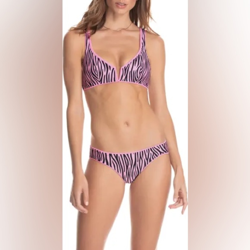MAAJI reversible pink / zebra bikini set